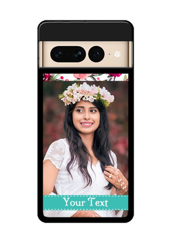 Google Pixel 7 Pro 5G Custom Glass Phone Case - Water Colors Floral Design
