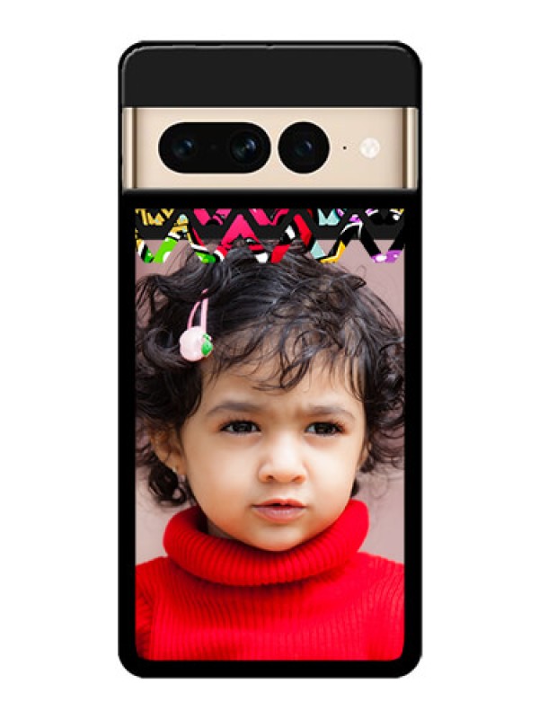 Custom Google Pixel 7 Pro 5G Custom Glass Phone Case - Neon Abstract Design