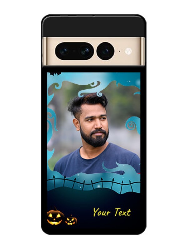 Custom Google Pixel 7 Pro 5G Custom Glass Phone Case - Halloween Frame Design
