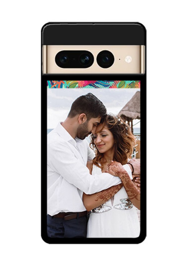 Google Pixel 7 Pro 5G Custom Glass Phone Case - Watercolor Floral Design