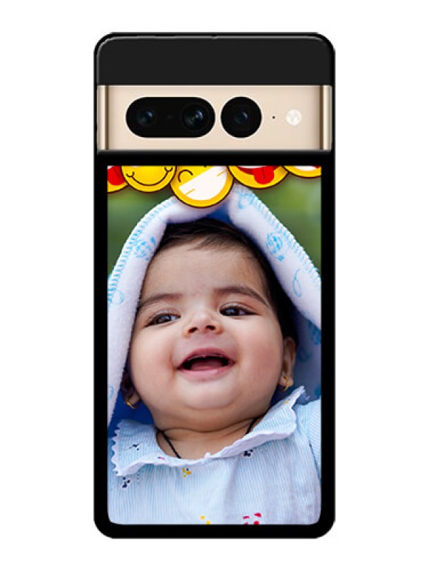 Custom Google Pixel 7 Pro 5G Custom Glass Phone Case - With Smiley Emoji Design