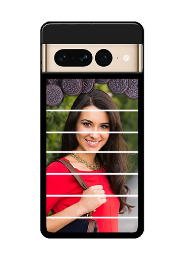 Google Pixel 7 Pro 5G Custom Glass Phone Case - With Oreo Biscuit Design