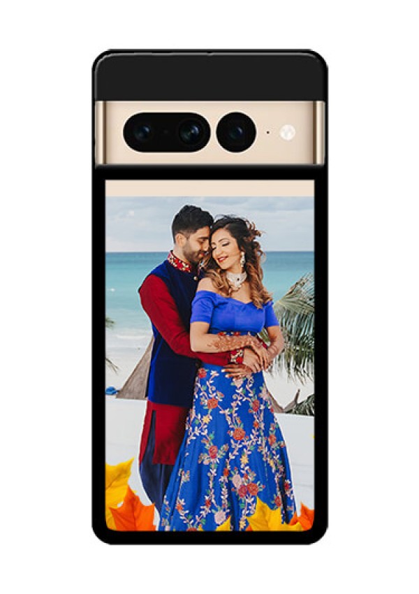Google Pixel 7 Pro 5G Custom Glass Phone Case - Autumn Maple Leaves Design
