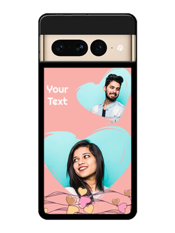 Custom Google Pixel 7 Pro 5G Custom Glass Phone Case - Love Doodle Design