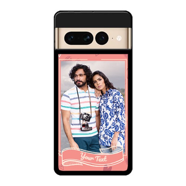 Google Pixel 7 Pro 5G Custom Glass Phone Case - Love Doodle Art Design