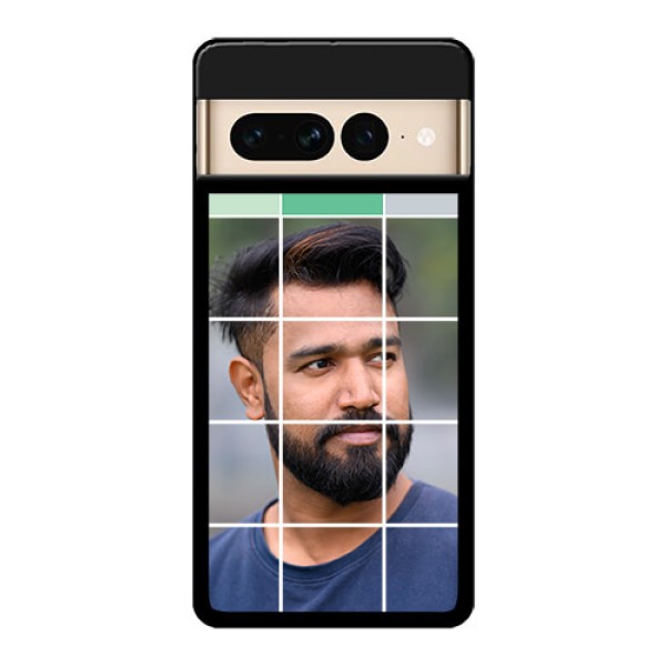 Google Pixel 7 Pro 5G Custom Glass Phone Case - With White Box Pattern