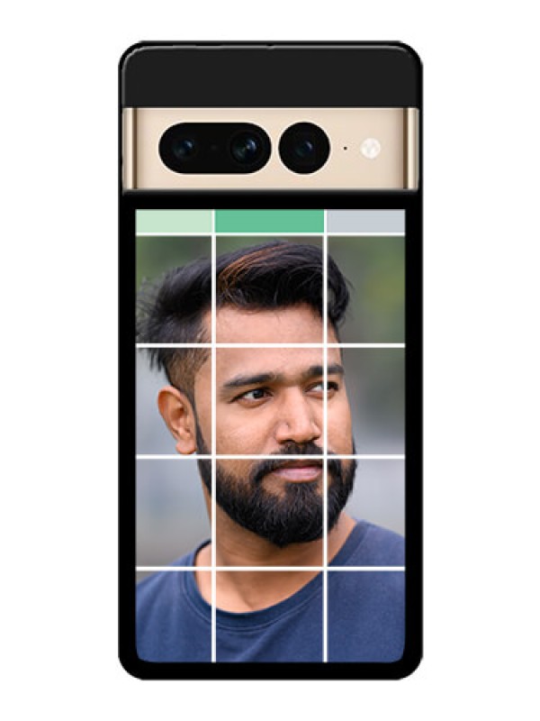 Custom Google Pixel 7 Pro 5G Custom Glass Phone Case - With White Box Pattern