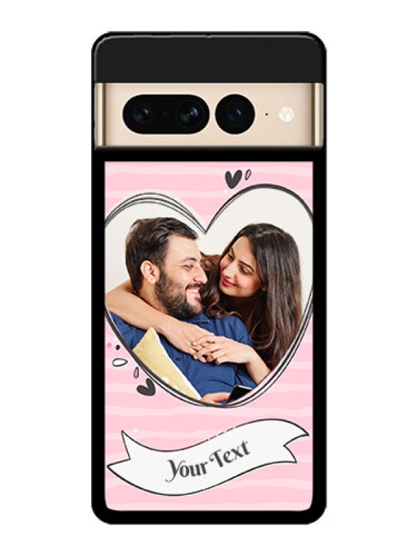 Custom Google Pixel 7 Pro 5G Custom Glass Phone Case - Vintage Heart Design