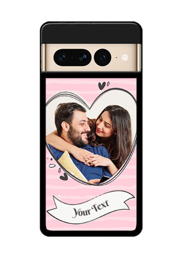 Google Pixel 7 Pro 5G Custom Glass Phone Case - Vintage Heart Design