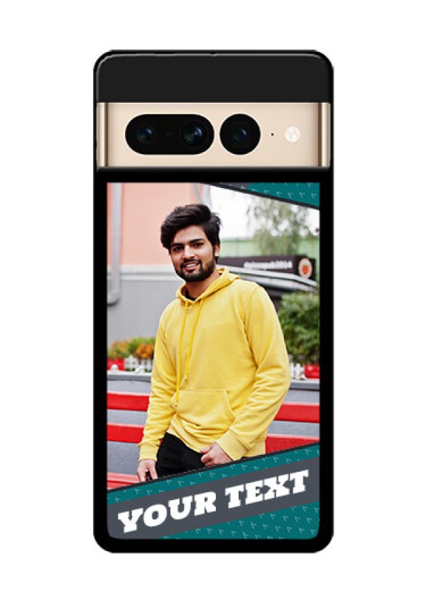 Google Pixel 7 Pro 5G Custom Glass Phone Case - Background Pattern Design With Quote
