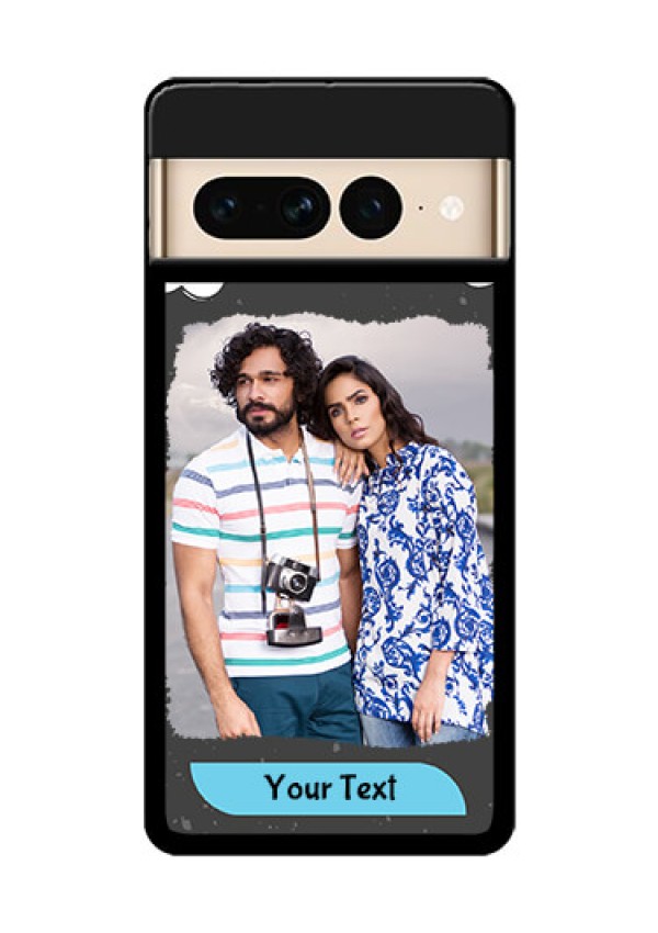Google Pixel 7 Pro 5G Custom Glass Phone Case - Splashes With Love Doodles Design