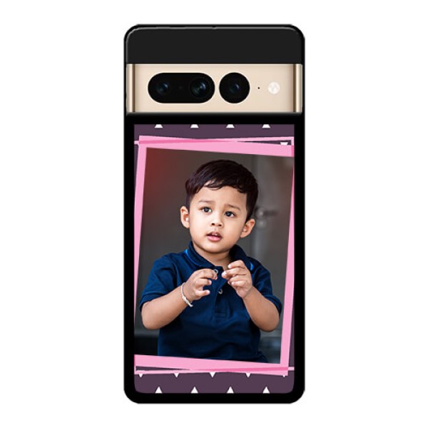 Google Pixel 7 Pro 5G Custom Glass Phone Case - Triangle Pattern Dotted Design