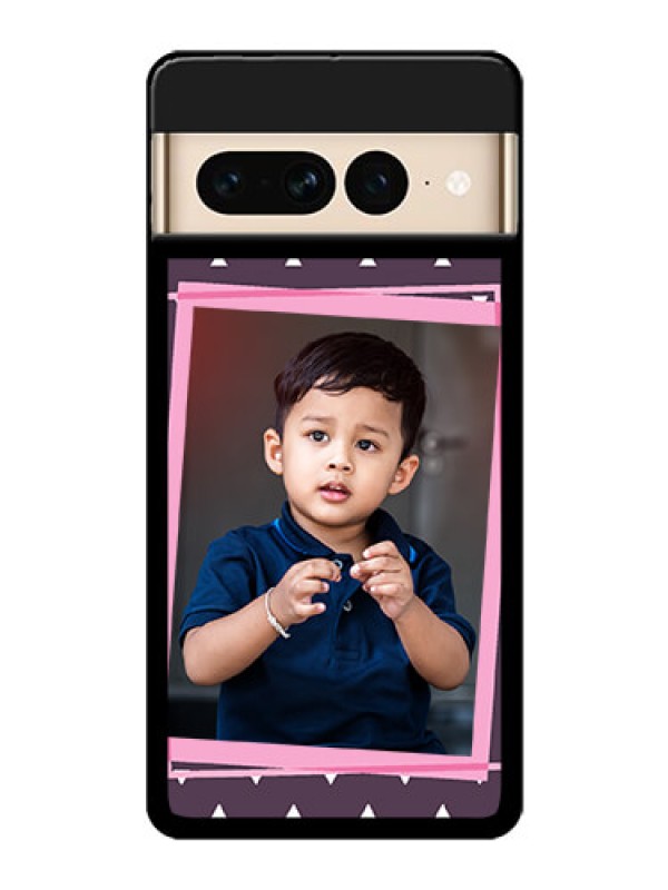 Custom Google Pixel 7 Pro 5G Custom Glass Phone Case - Triangle Pattern Dotted Design