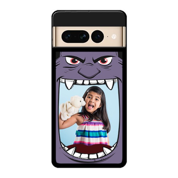Google Pixel 7 Pro 5G Custom Glass Phone Case - Angry Monster Design