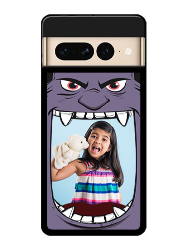 Custom Google Pixel 7 Pro 5G Custom Glass Phone Case - Angry Monster Design