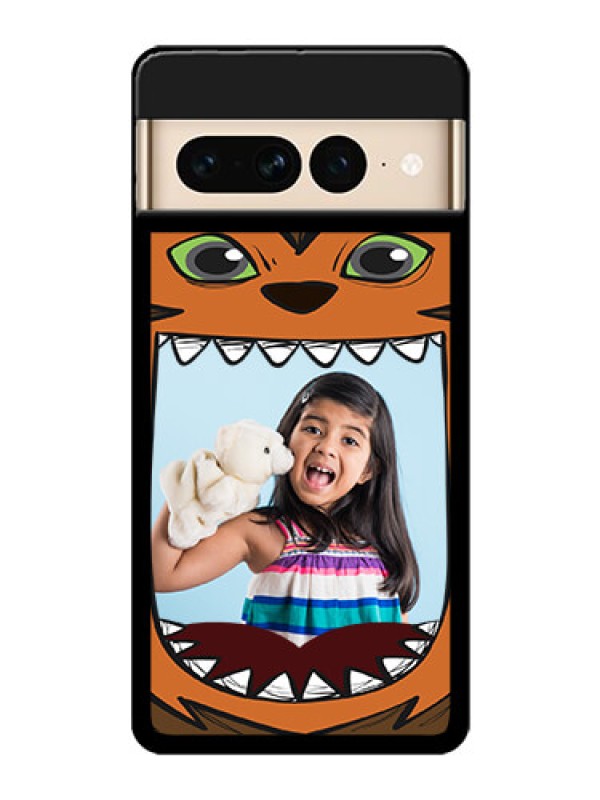 Custom Google Pixel 7 Pro 5G Custom Glass Phone Case - Owl Monster Back Case Design