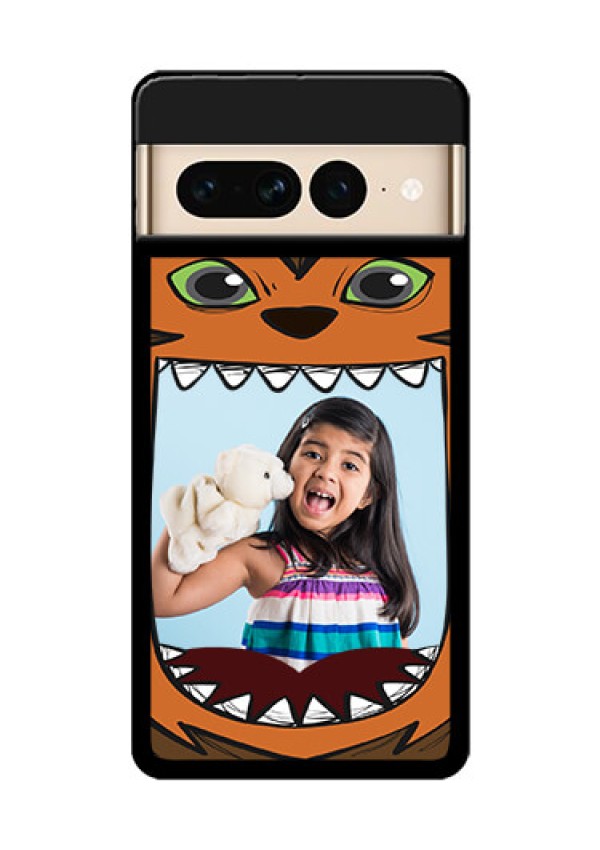 Google Pixel 7 Pro 5G Custom Glass Phone Case - Owl Monster Back Case Design