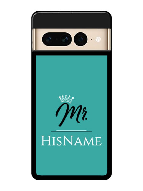 Custom Google Pixel 7 Pro 5G Custom Glass Phone Case - Mr With Name Design