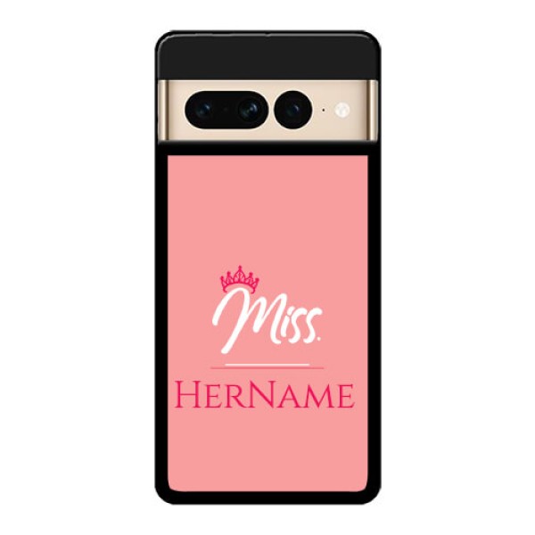 Google Pixel 7 Pro 5G Custom Glass Phone Case - Mrs With Name Design