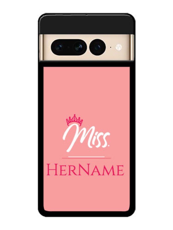 Custom Google Pixel 7 Pro 5G Custom Glass Phone Case - Mrs With Name Design
