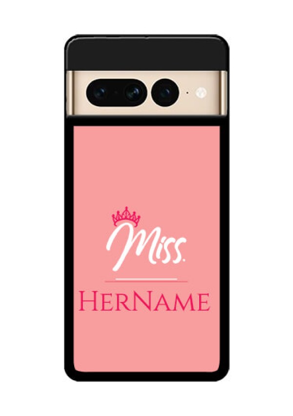 Google Pixel 7 Pro 5G Custom Glass Phone Case - Mrs With Name Design