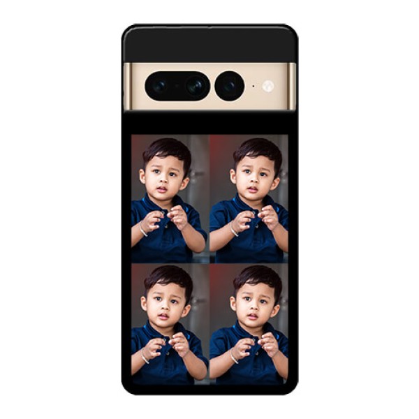 Google Pixel 7 Pro 5G Custom Glass Phone Case - 4 Image Holder Design