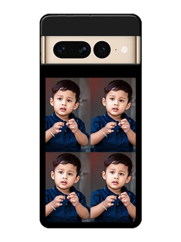 Custom Google Pixel 7 Pro 5G Custom Glass Phone Case - 4 Image Holder Design