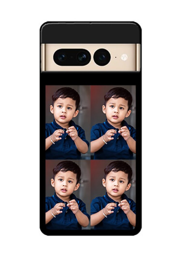 Google Pixel 7 Pro 5G Custom Glass Phone Case - 4 Image Holder Design