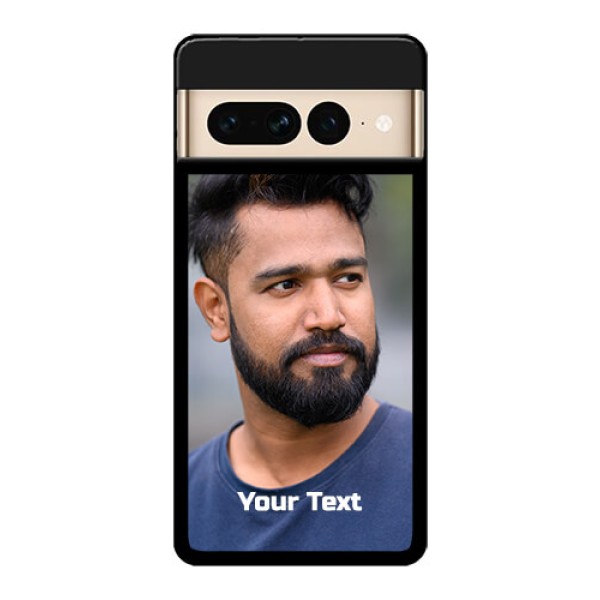 Google Pixel 7 Pro 5G Custom Glass Phone Case - Photo With Text Design