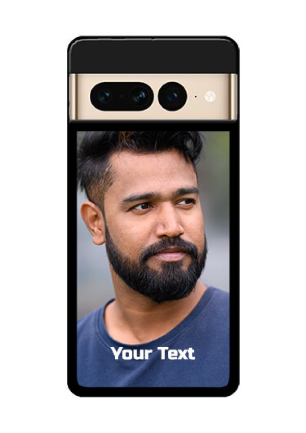 Google Pixel 7 Pro 5G Custom Glass Phone Case - Photo With Text Design