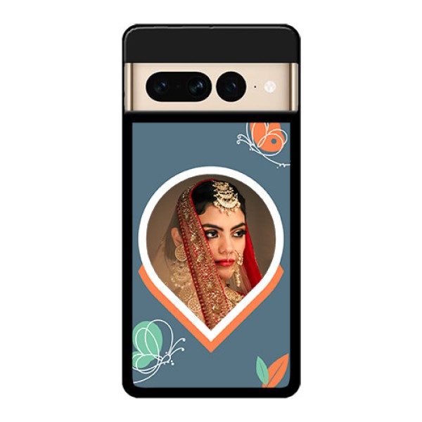 Google Pixel 7 Pro 5G Custom Glass Phone Case - Droplet Butterflies Design
