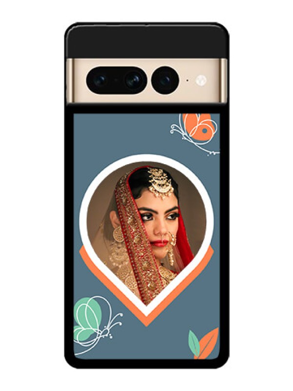 Custom Google Pixel 7 Pro 5G Custom Glass Phone Case - Droplet Butterflies Design