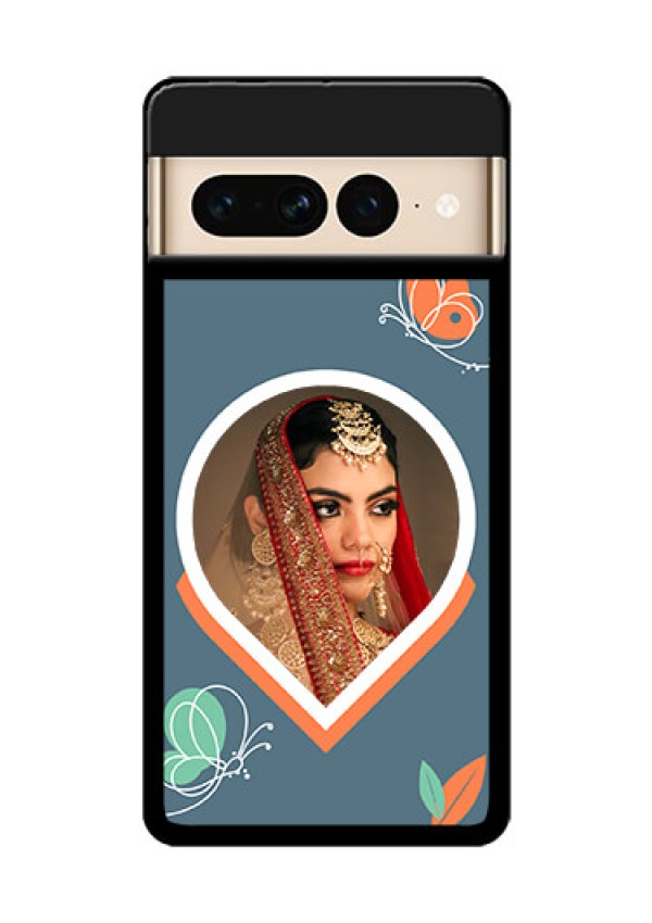 Google Pixel 7 Pro 5G Custom Glass Phone Case - Droplet Butterflies Design