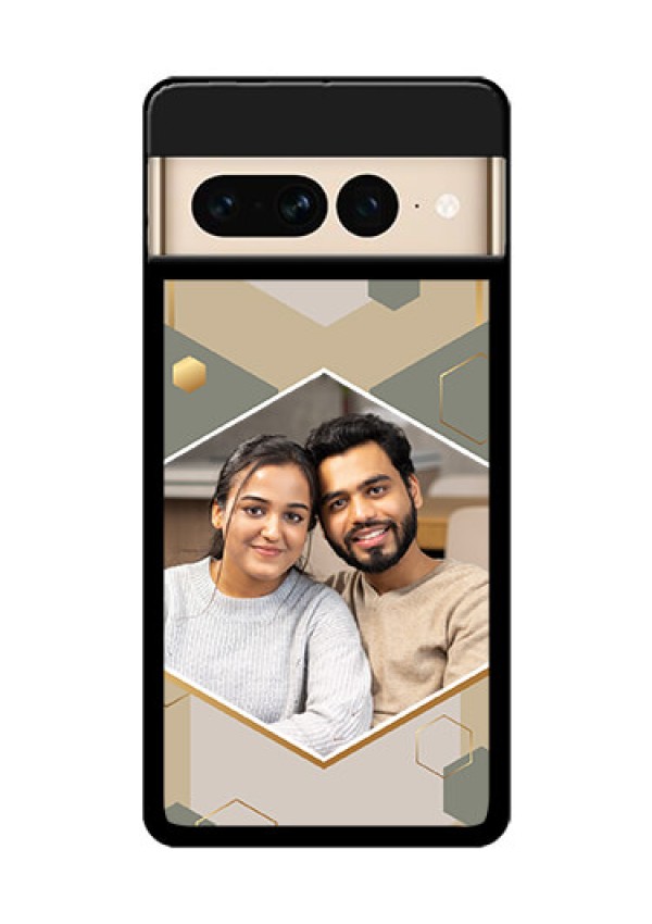 Google Pixel 7 Pro 5G Custom Glass Phone Case - Stylish Hexagon Pattern Design