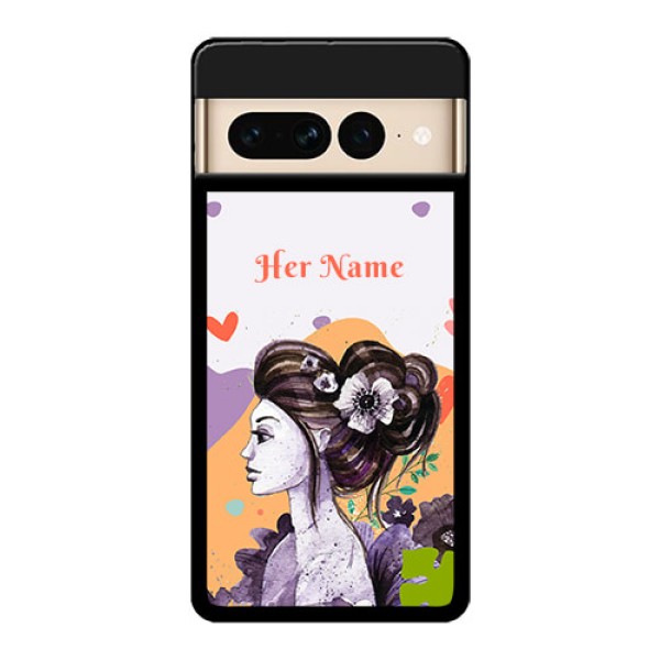 Google Pixel 7 Pro 5G Custom Glass Phone Case - Woman And Nature Design