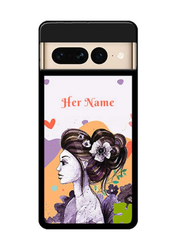 Google Pixel 7 Pro 5G Custom Glass Phone Case - Woman And Nature Design