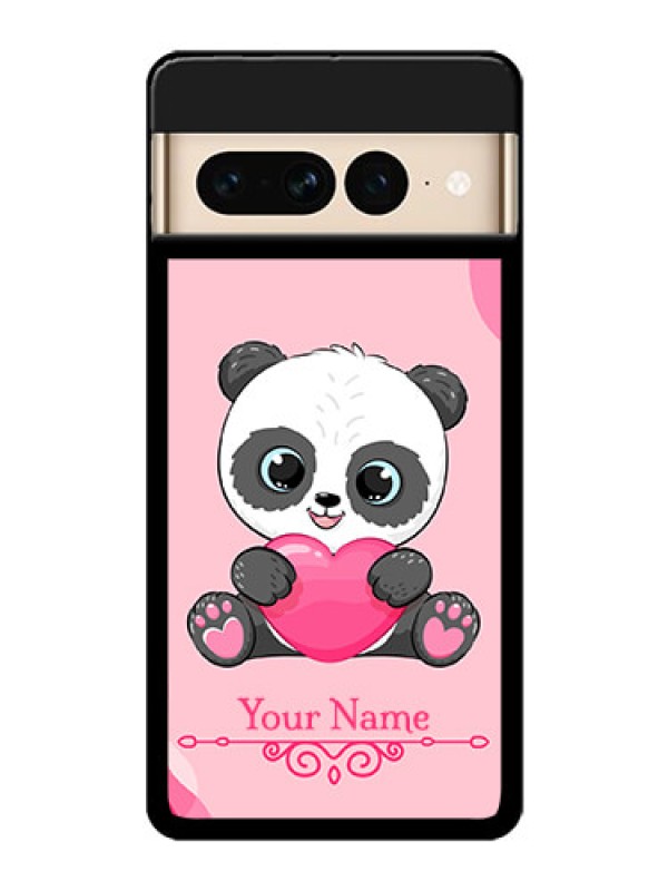 Custom Google Pixel 7 Pro 5G Custom Glass Phone Case - Cute Panda Design