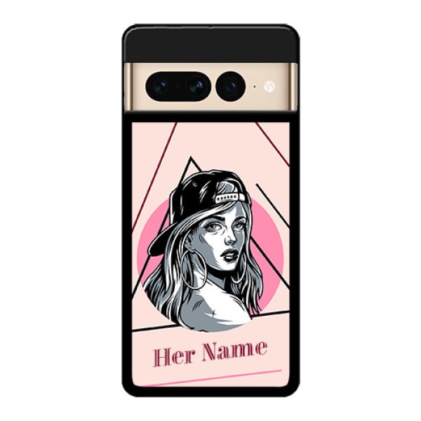Google Pixel 7 Pro 5G Custom Glass Phone Case - Rockstar Girl Design