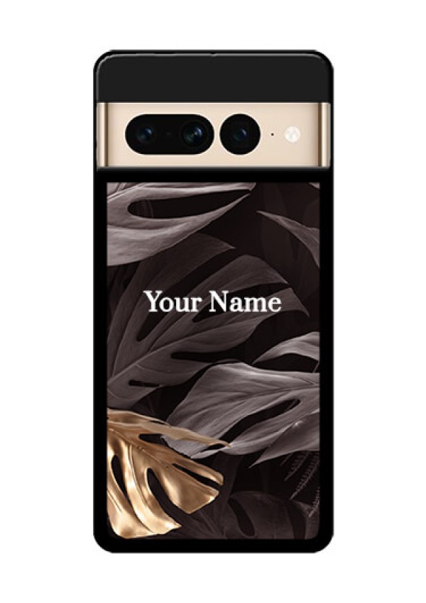 Google Pixel 7 Pro 5G Custom Glass Phone Case - Wild Leaves Digital Paint Design