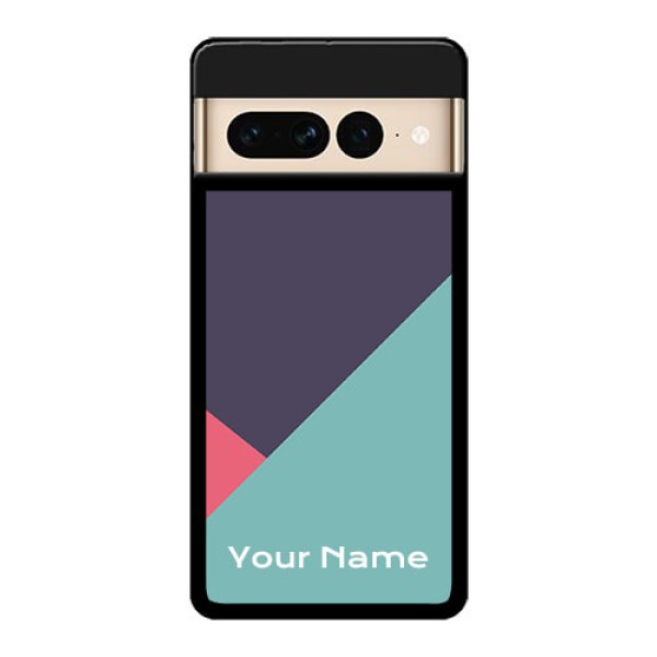Google Pixel 7 Pro 5G Custom Glass Phone Case - Tri Color Abstract Design