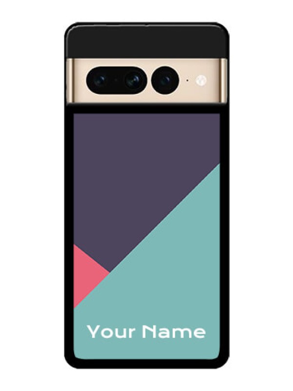 Custom Google Pixel 7 Pro 5G Custom Glass Phone Case - Tri Color Abstract Design