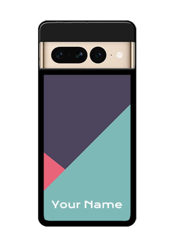 Google Pixel 7 Pro 5G Custom Glass Phone Case - Tri Color Abstract Design
