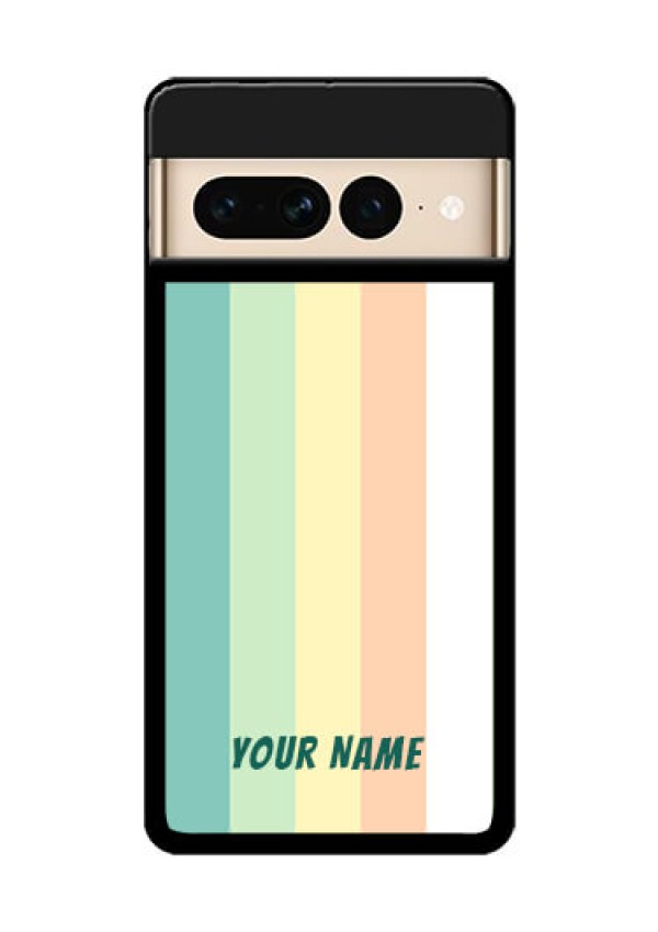 Google Pixel 7 Pro 5G Custom Glass Phone Case - Multi - Colour Stripes Design