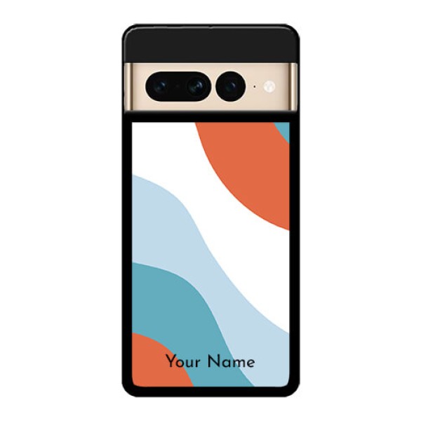 Google Pixel 7 Pro 5G Custom Glass Phone Case - Coloured Waves Design