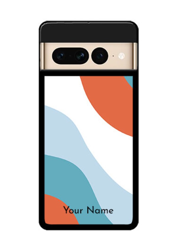 Google Pixel 7 Pro 5G Custom Glass Phone Case - Coloured Waves Design