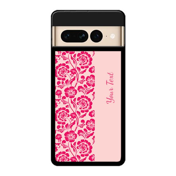 Google Pixel 7 Pro 5G Custom Glass Phone Case - Attractive Floral Pattern Design