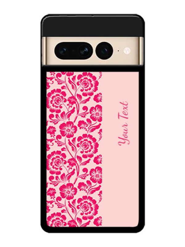 Custom Google Pixel 7 Pro 5G Custom Glass Phone Case - Attractive Floral Pattern Design