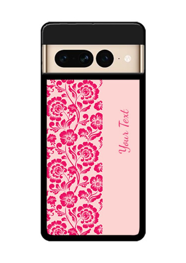Google Pixel 7 Pro 5G Custom Glass Phone Case - Attractive Floral Pattern Design