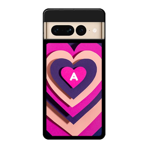 Google Pixel 7 Pro 5G Custom Glass Phone Case - Cute Heart Pattern Design