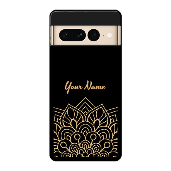 Google Pixel 7 Pro 5G Custom Glass Phone Case - Golden Mandala Design